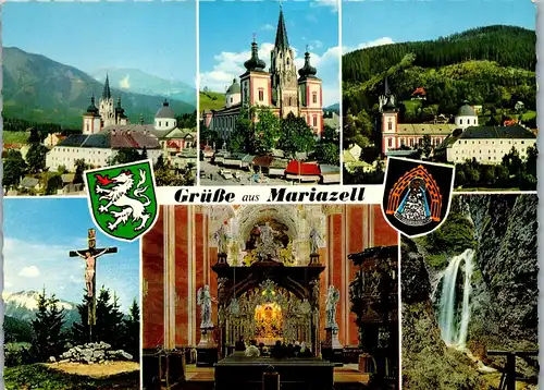 45473 - Steiermark - Mariazell , Gemeindealpe , Ötscher , Bürgeralpe , Marienwasserfall , Mehrbildkarte - n. gelaufen