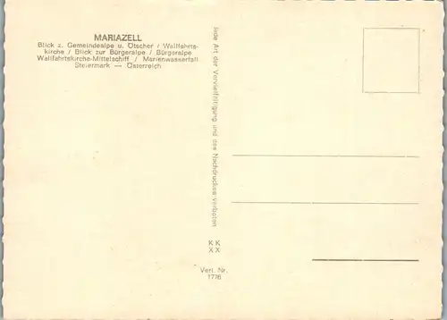 45473 - Steiermark - Mariazell , Gemeindealpe , Ötscher , Bürgeralpe , Marienwasserfall , Mehrbildkarte - n. gelaufen