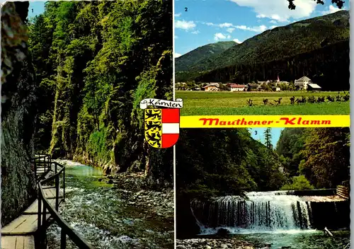 45477 - Kärnten - Kötschach Mauthen , Mauthener Klamm , Würmlach , Mehrbildkarte - gelaufen