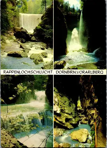 45480 - Vorarlberg - Dornbirn , Rappenlochschlucht , Mehrbildkarte - gelaufen 1970