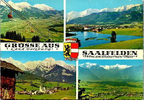 45482 - Salzburg - Saalfelden , Steinernes Meer , Ritzensee , Maria Alm , Kitzsteinhorn , Mehrbildkarte - gelaufen 1978