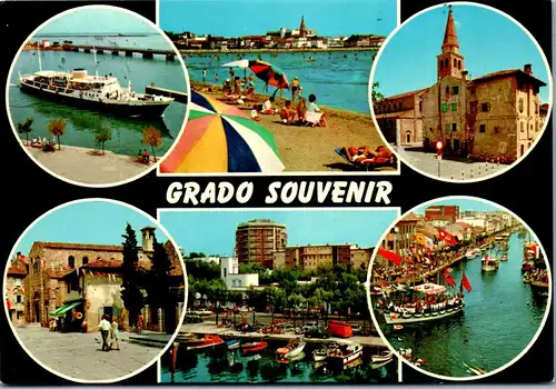 45496 - Italien - Grado , Mehrbildkarte - gelaufen 1973