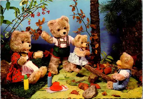 45514 - Motiv - Teddy , Teddybären , Familie - gelaufen 1968