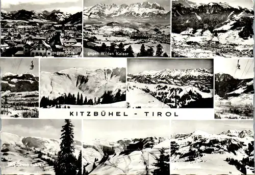 45527 - Tirol - Kitzbühel , Hahnenkamm , geg, Wilden Kaiser , Ehrenbachhöhe , Hochbrunn Jufen - gelaufen 1963