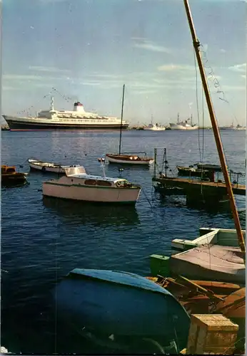 45534 - Spanien - Teneriffa , Tenerife , Santa Cruz , Puerto , Hafen - gelaufen 1969