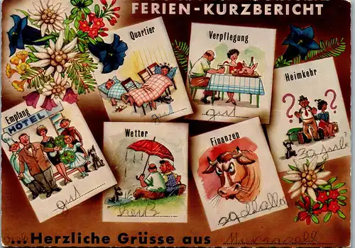 45536 - Humor - Ferienkurzbericht , Mehrbildkarte - gelaufen