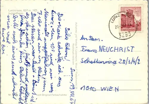 45538 - Niederösterreich - Lunz am See , Lunzersee , Jugendheim , Lunzer See - gelaufen 1967