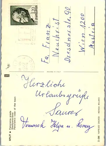 45548 - Kroatien - Split , Panorama Grada - gelaufen 1972