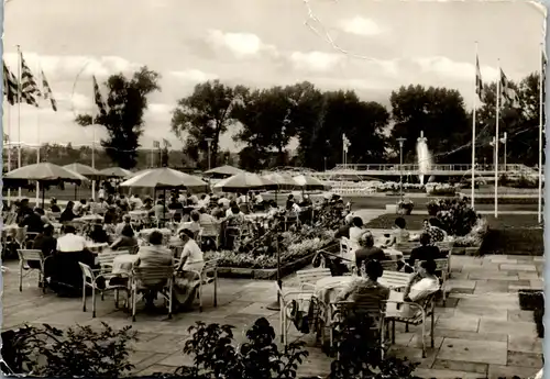 45556 - Deutschland - Köln am Rhein , Tanzbrunnen im Rheinpark , l. beschädigt - gelaufen 1955