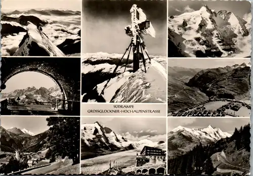 45560 - Kärnten - Großglockner , Südrampe , Hochalpenstraße , Mehrbildkarte - gelaufen