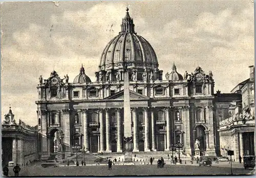 45577 - Italien - Rom , Basilica di S. Pietro , Obelisco - gelaufen