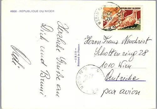 45584 - Niger - Agades , Goumier , Niamey , Arly , Elevage , Artisan , Cases , Mehrbildkarte - gelaufen 1980