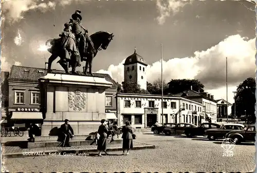 45592 - Schweden - Uddevalla , Karl X Gustav statyn - gelaufen