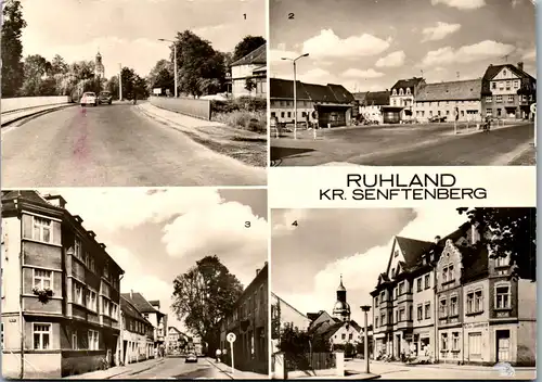 45593 - Deutschland - Ruhland , Kr. Senftenberg , Elsterbrücke , Marktplatz , Bahnhofstraße , Dresdner Straße - 1981
