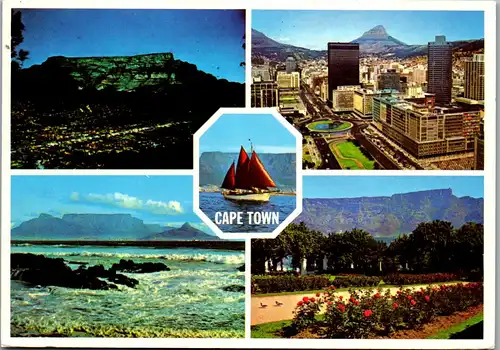 45611 - Südafrika - Kapstadt , Cape Town , Mehrbildkarte - gelaufen 1989