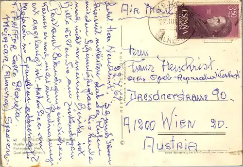 45612 - Spanien - Garrucha , Almeria , Muelle pasquero , Fischer Quai - gelaufen 1967