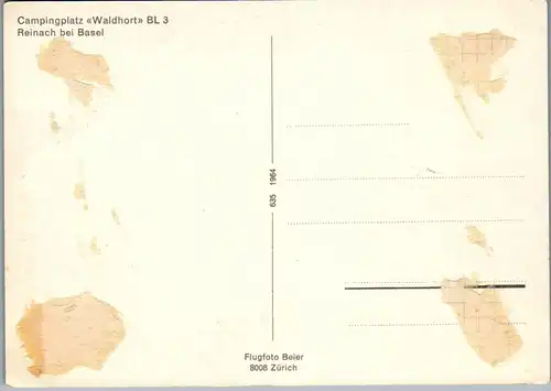 45618 - Schweiz - Reinach , Basel , Campingplatz Waldhort - nicht gelaufen