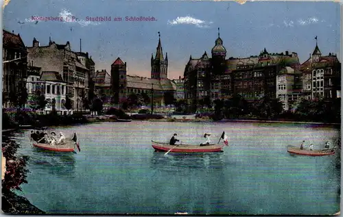 45628 - Deutschland - Königsberg i. Preußen , Stadtbild am Schloßteich - gelaufen 1942