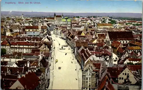 45629 - Deutschland - Augsburg , Blick von St. Ulrich , Feldpost - gelaufen 1918