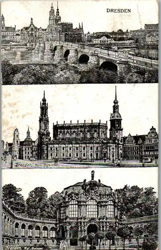 45639 - Deutschland - Dresden , Katholische Hofkirche , Königlicher Zwinger - gelaufen 1924