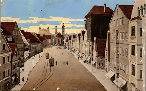 45642 - Deutschland - Augsburg , Jakober Vorstadt - gelaufen 1915