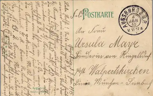 45642 - Deutschland - Augsburg , Jakober Vorstadt - gelaufen 1915