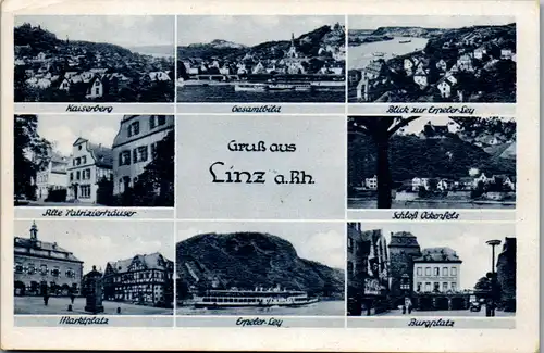45647 - Deutschland - Linz am Rhein , Kaiserberg , Marktplatz , Burgplatz , Erpeler Ley , Lazarett Stempel - gel. 1944