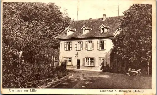 45648 - Deutschland - Lilienhof b. Ihringen , Gasthaus zur Lilie , Baden - gelaufen 1929