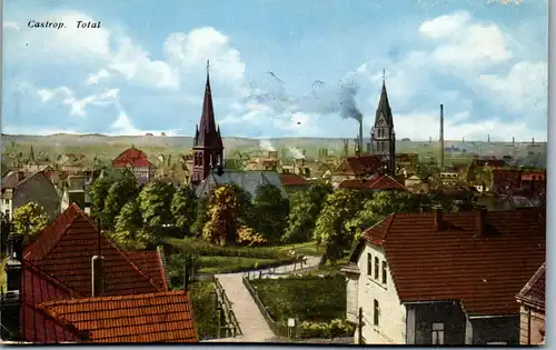 45652 - Deutschland - Castrop , Total , Panorama - gelaufen 1923