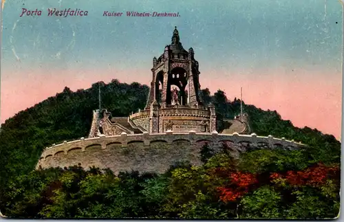 45654 - Deutschland - Porta Westfalica , Kaiser Wilhelm Denkmal - gelaufen 1922