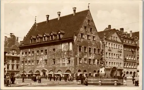 45675 - Deutschland - Augsburg , Weberhaus - gelaufen 1928