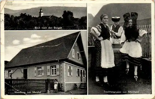 45701 - Deutschland - Altenheim , Baden , Handlung Jak. Marzluf , Trachtengruppe , Mehrbildkarte - gelaufen 1940