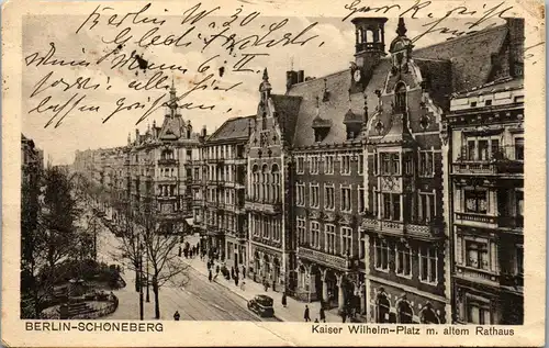 45712 - Deutschland - Berlin , Schöneberg , Kaiser Wilhelm Platz mit altem Rathaus - gelaufen 1926