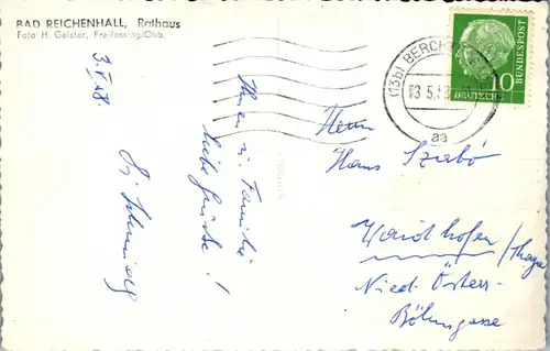 45727 - Deutschland - Bad Reichenhall , Rathaus - gelaufen 1958