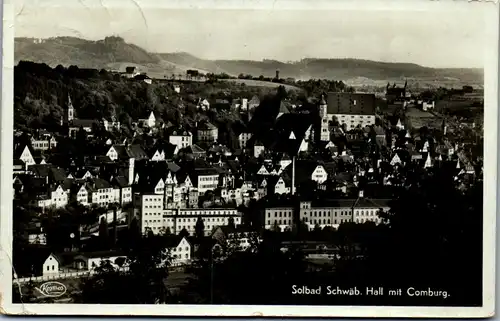 45734 - Deutschland - Schwäbisch Hall , mit Comburg , Panorama , Bahnpost Stempel - gelaufen 1939