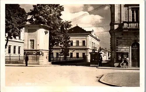 45747 - Kroatien - Slavonski Brod , Ansicht , Hotel Central - gelaufen 1943