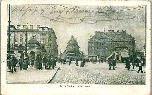 45798 - Deutschland - München , Stachus - gelaufen 1906