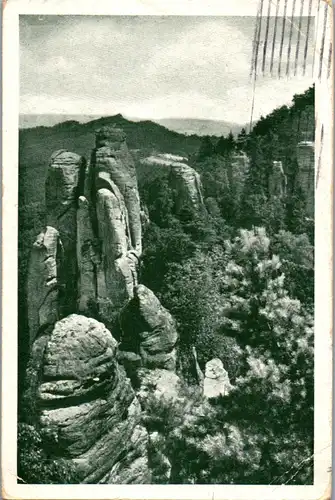 45811 - Tschechien - Prachovske Skaly , Prachower Felsen - gelaufen 1961