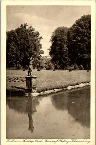45817 - Salzburg - Hellbrunn , Park , Blick auf Festung Hohensalzburg , Feldpost - gelaufen 1942