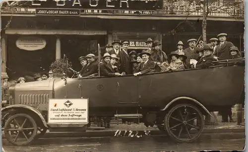 45827 - Auto - Bus , Autobus Omnibus Lloys Luftdienst Bremen , Cafe Bauer - nicht gelaufen 1922