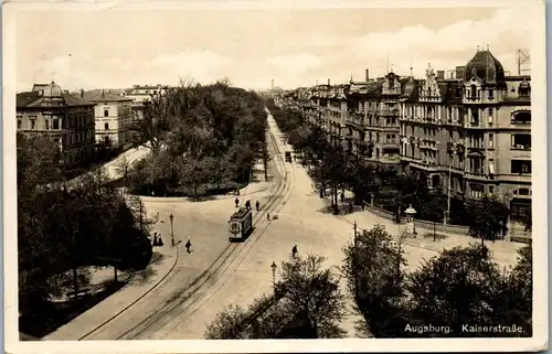 45834 - Deutschland - Augsburg , Kaiserstraße - gelaufen 1936