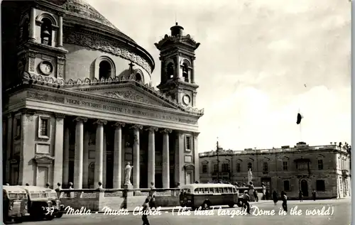 45841 - Malta - Mosta Church , Rotunda , Dome - gelaufen 1962