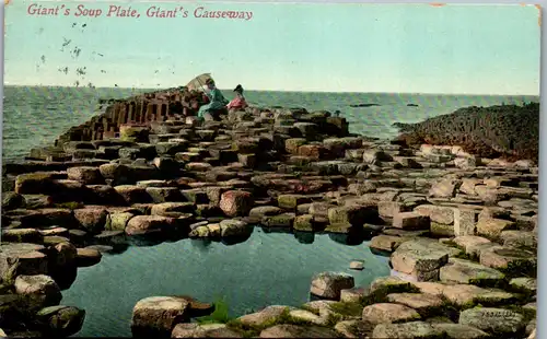45843 - Schottland - Glasgow , Giant's Soup Plate , Giant's Causeway - gelaufen 1913