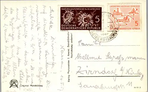 45860 - Deutschland - Nassau , Altes Forsthaus , FDGB Vertragsheim , Erzgebirge - gelaufen 1957