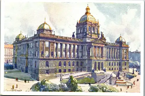 45876 - Tschechien - Prag  , Zemske Museum , signiert J. Setelika - nicht gelaufen 1927
