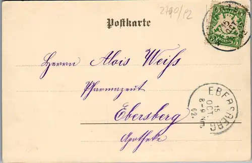 45880 - Deutschland - München , Partie an der Isar - gelaufen 1902