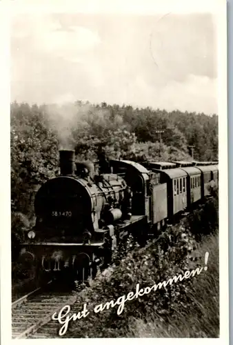 45885 - Eisenbahn - Dampflokomotive , Zug - gelaufen 1959