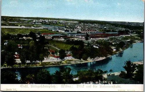 45925 - Litauen - Wilna , Vilnius , Östlicher Kriegsschauplatz , Blick auf die Kasernenstadt - nicht gelaufen