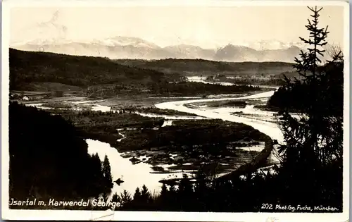 45952 - Deutschland - Isartal , Karwendel Gebirge , Panorama - gelaufen 1937