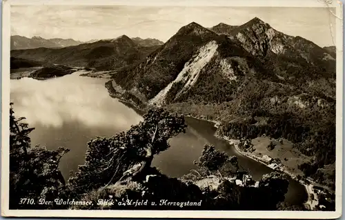 45953 - Deutschland - Walchensee , Blick auf Urfeld u. Herzogstand - gelaufen 1937